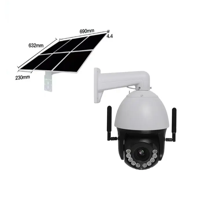 8MP IP66 120W 180AH  12V long time solar battery webcam 4K 36x zoom ptz cctv camera 4g sim card