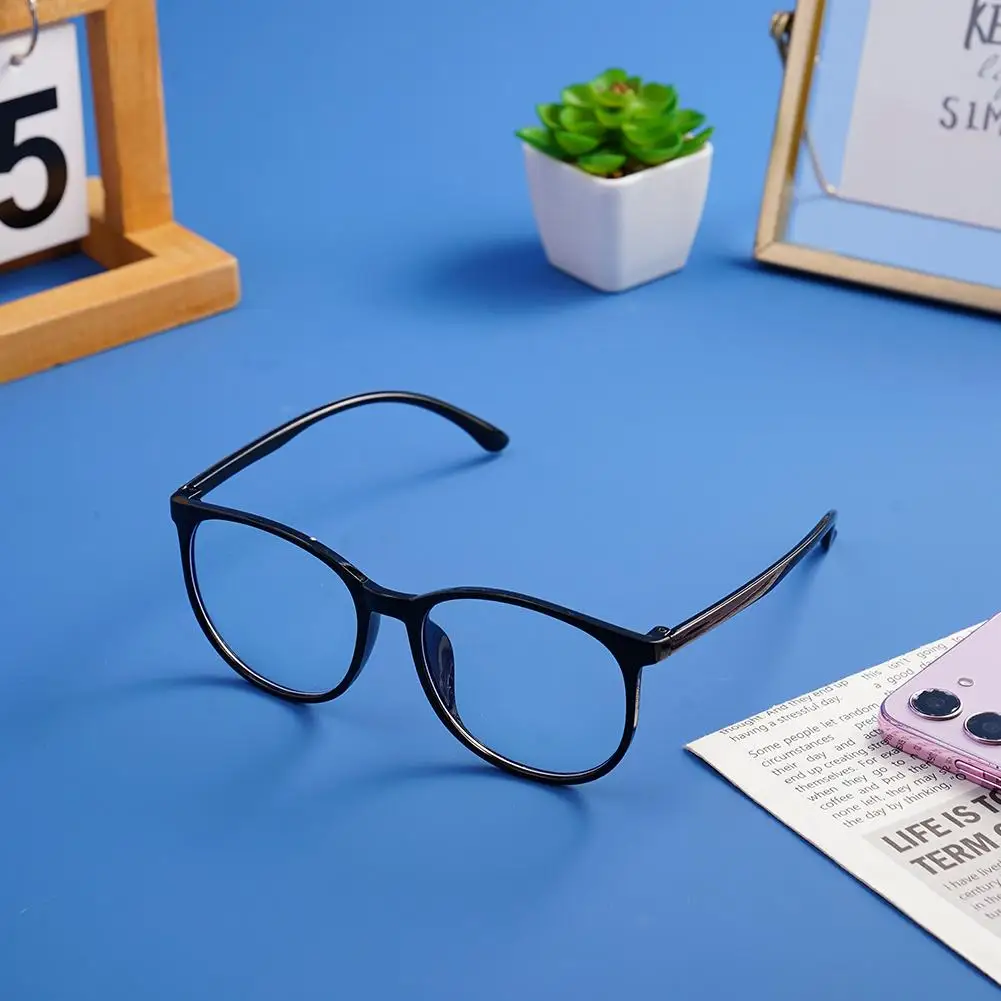 إطار نظارات كمبيوتر شفاف للنساء والرجال مضاد للضوء الأزرق نظارات دائرية نظارات تعتيم عدسات النظارات البصرية #5