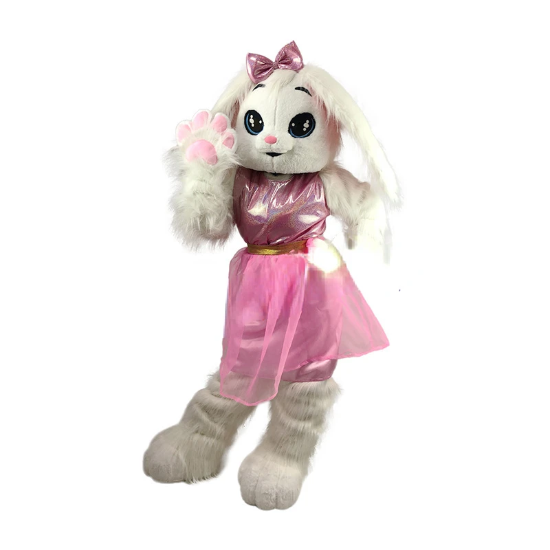 Rabbit Easter Mascot Custom Headgear Performance Cartoon Mascot Walking Puppet Animal Costume