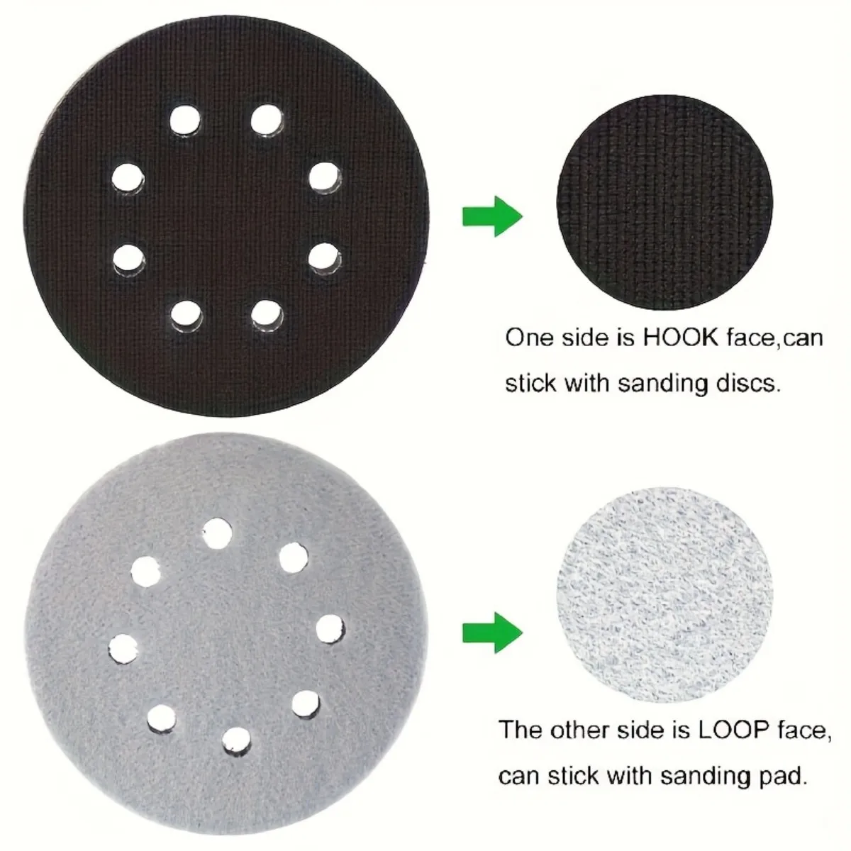 3pcs 5-inch 8-hole Soft Density Interface Pad, Professional Roll Sanding Machine Sponge Sandpaper Pad