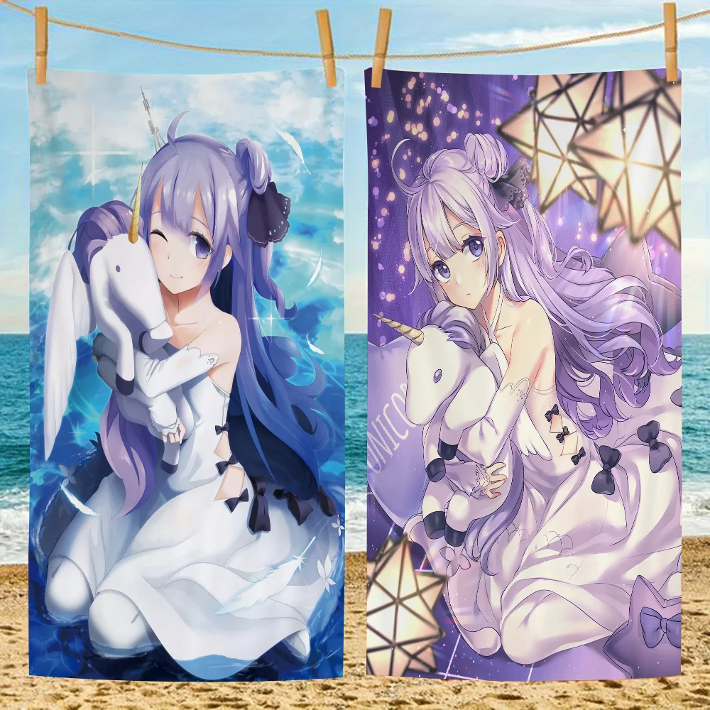 

Azur Lane Unicorn Big Microfiber Beach Towels Quick Dry Towel Sand Beach Towels Pool Towel For Travel Swim Pool Yoga