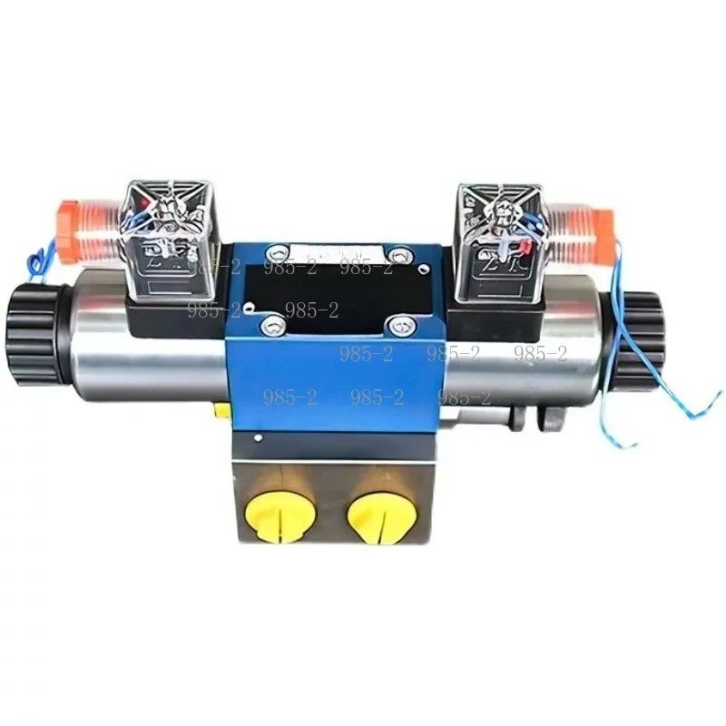 6 Spool Hydraulic Solenoid Valve Group with Pressure Gauge, Manual & Electronic Control Distributor