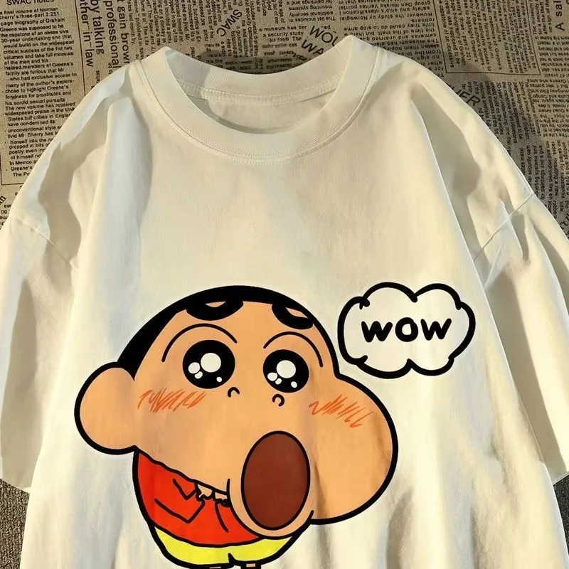 

Crayon Shin Chan WoW Cute Pattern 3D Printed Breathable Quick Drying Loose Comfortable O-neck Short Sleeve Daily Casual T-shirt