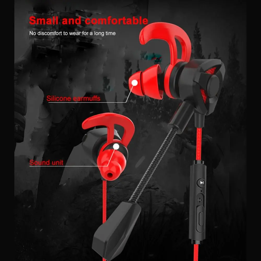 New With Mic Gaming Earphones Universal Professional In-Ear Sports Headphones Multifunctional Durable Headset Women Men