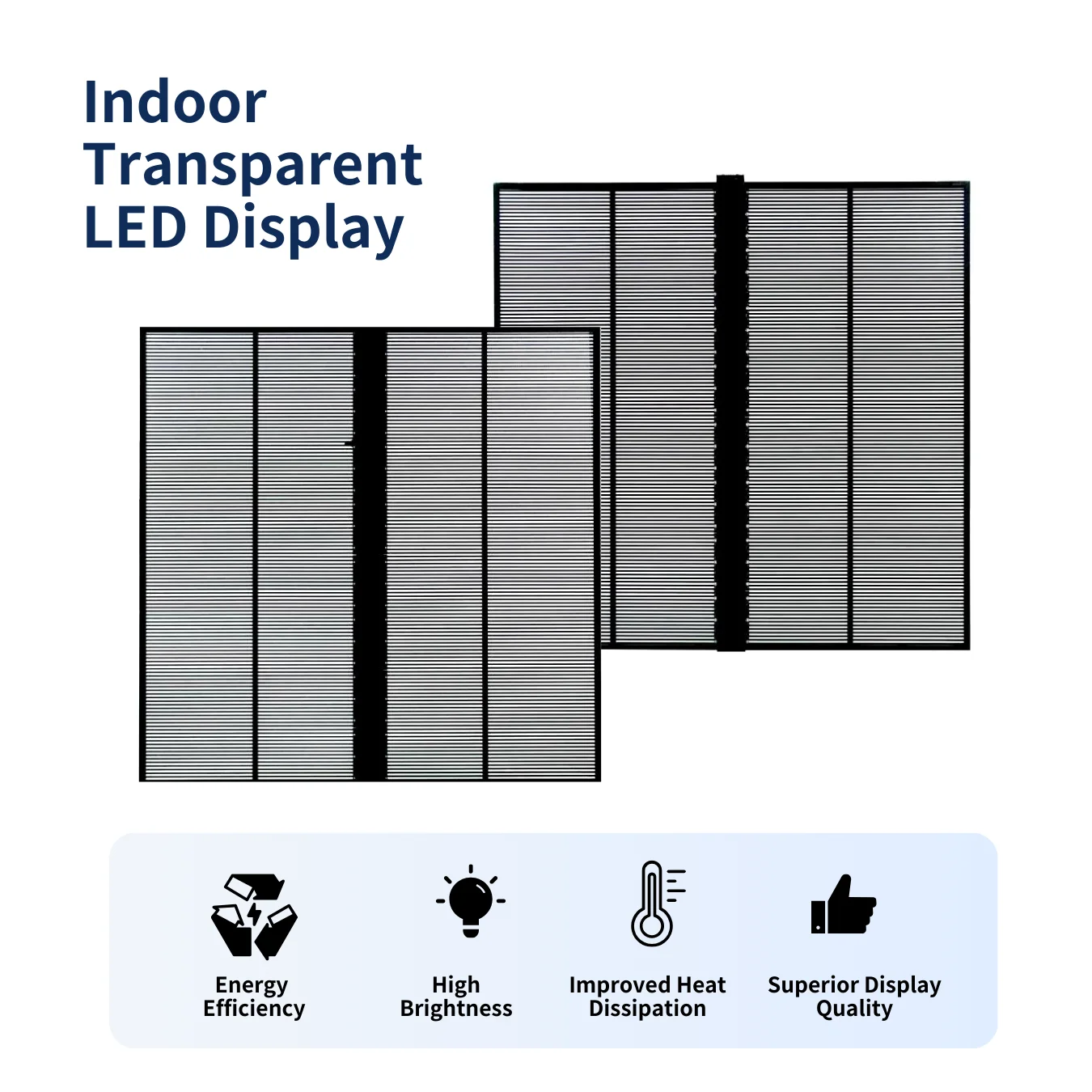 Transparent Full Color LED Screen 80% Transparency P3.9-7.8 4500cd Brightness-CE Certified Custom Size for Retail Store Windows