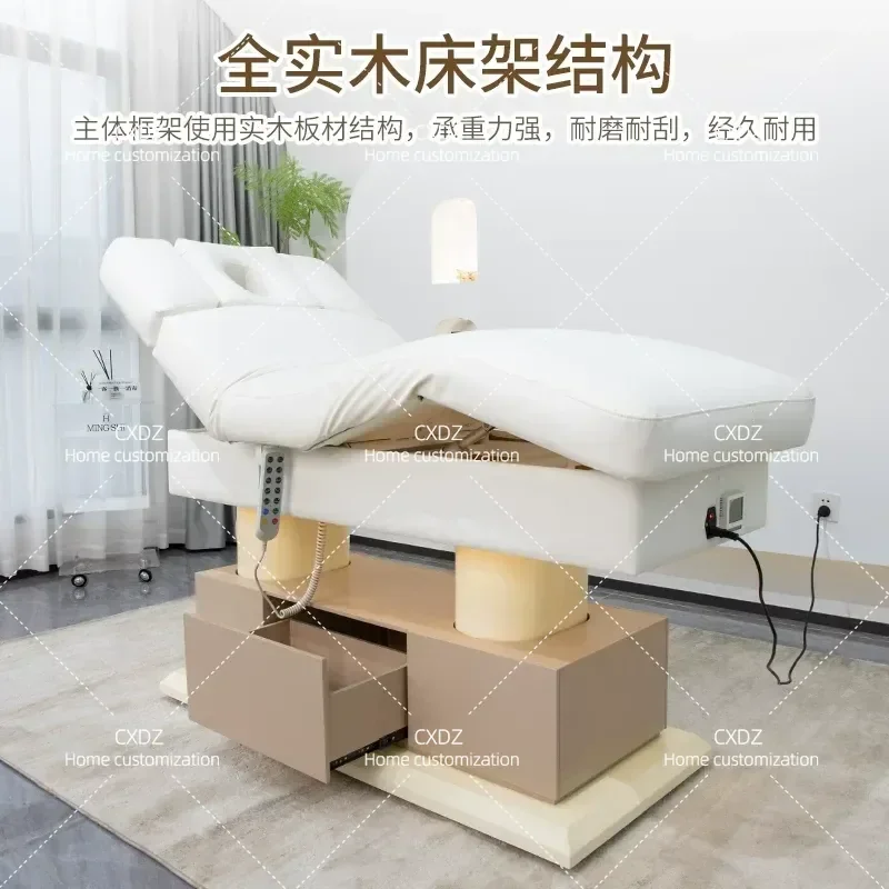 High End Electric Beauty Bed Intelligent Heating for Salon Microblading Embroidery Tattoo Chair Adjustable Treatment Table