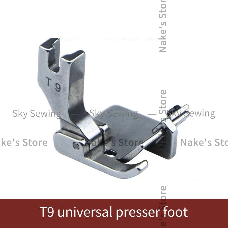T9 Universal Press Foot Curling Edge Pull Tube, regulowana zwijana torba na nogawki do spodni, tylny kołnierzyk Tkany pasek dociskowa stopka
