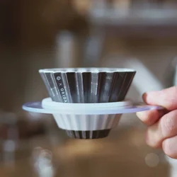 Origami-Silicone Resin Filter Cup Holder, Home Coffee Utensil, Food Grade, Combination Material, Boiling Filter Cup Holder