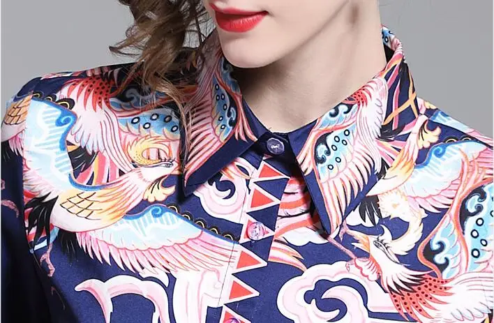 

Spring Long Sleeve Shirt Fashion Womens Tops And Blouses Ladies Office Shirts Runway Designer navy Blouse 2025