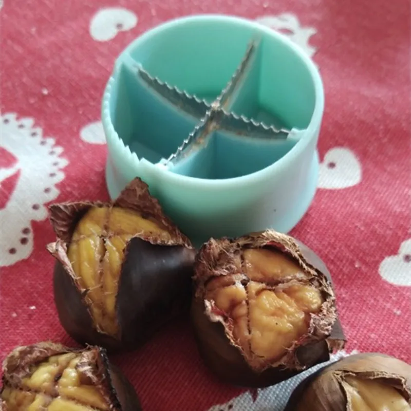 Nut Cracker Sheller Chestnut Cross Open Knife Quick Chestnut Cutter Nut Opener Sheller Walnut Pliers Kitchen Gadgets