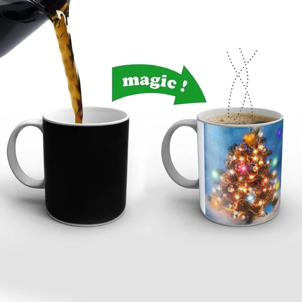 

Merry-Christmas-One Piece Coffee Mugs And Mug Creative Color Change Tea Cup Ceramic Milk Cups Novelty Gifts