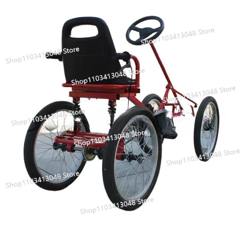 

Children's Bicycle Four-wheel Adult Pedal Kart Boy and Girl Baby Puzzle Exercise Bicycle Outdoor Off-road Direct Sales