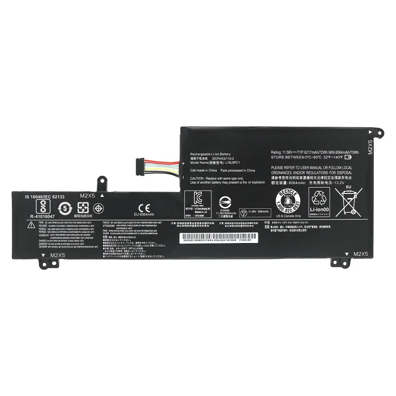 11.58V 72WH  L16L6PC1 Laptop Battery For Lenovo YOGA 720-15IKB L16C6PC1 L16M6PC1 5B10M53745 3ICP4/43/110-2