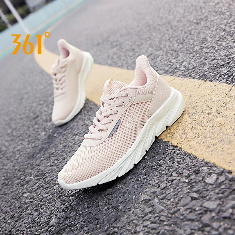 361 Degrees Woman Running Shoes Summer New Style Entry Level Anti-slip Breathable Lightweight Rebound Female Sneakers 682422247F