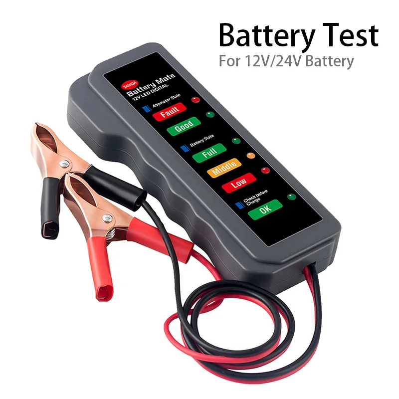 

Car Battery Tester BM310 Digital Check 6 LED Lights Display Battery Checker Analyzer Automotive Scanner Car Diagnostic Tool
