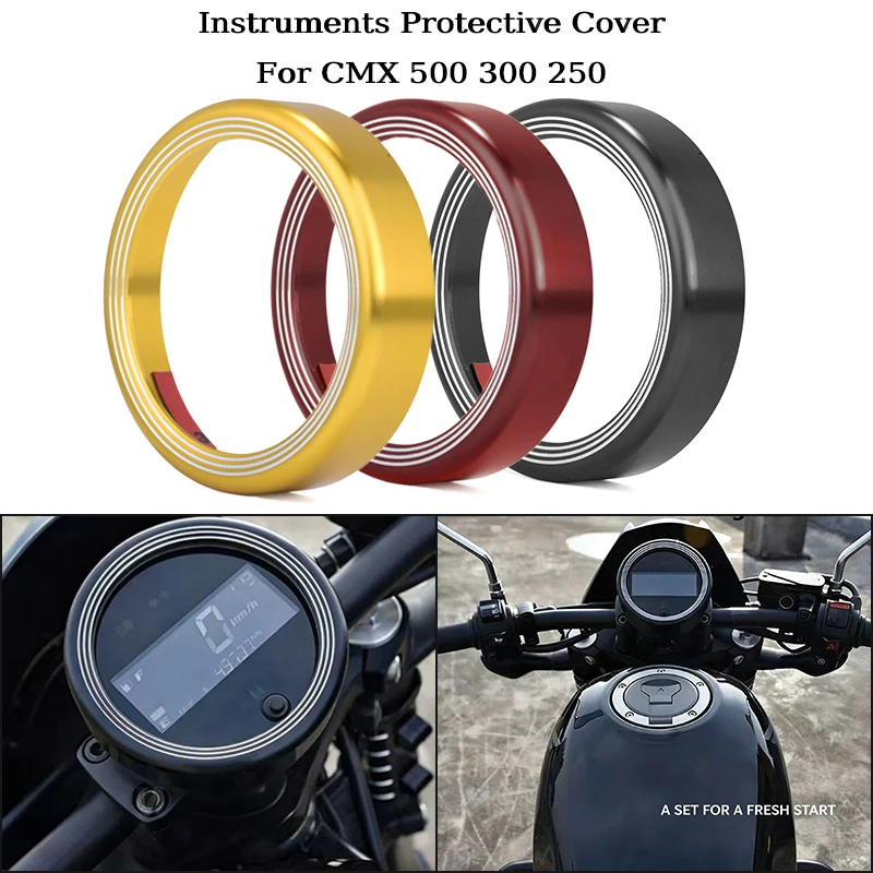 

Motorcycle Meter Decoration Cover Speedometer Ring Guard Instruments Protective Cover For HONDA Rebel CMX 500 300 250 2017-2024