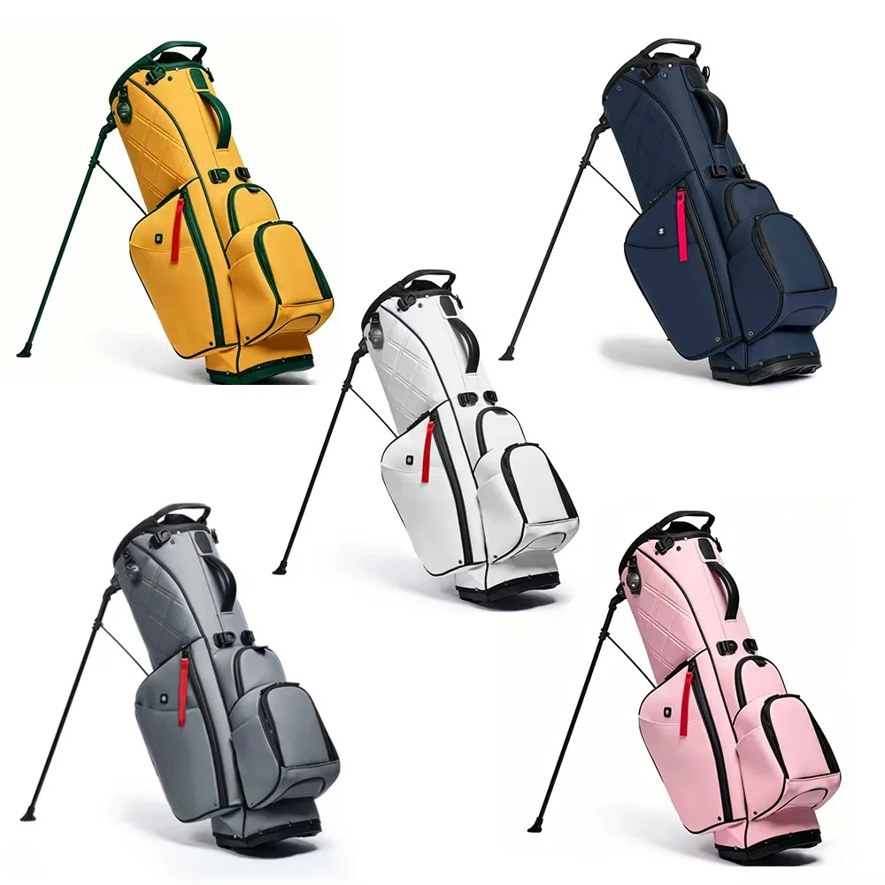 Lightweight 14-segment golf rack bag with double shoulder strap system, spacious storage bag, stable stand