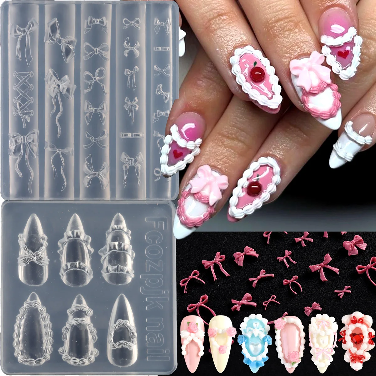 Lace Bowknot Nail A…