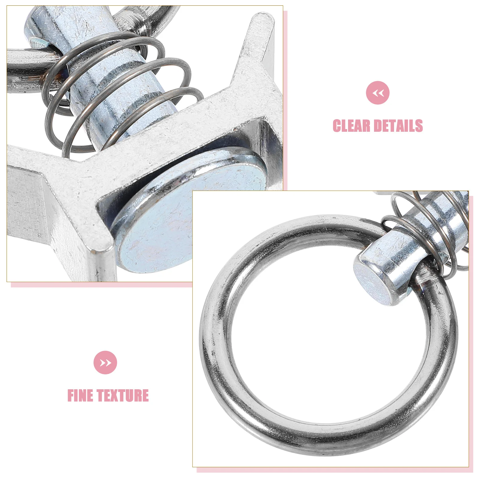 

10Pcs Rails Rings Fine Workmanship Easier Repair Fix for Truck Bed Tie Down Single Fitting Steel Round Ring