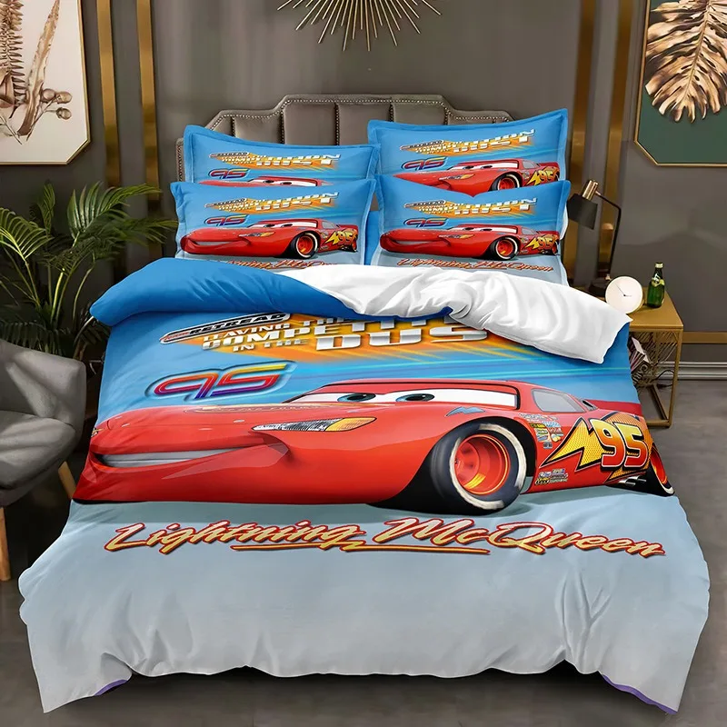 95 Rote Auto-Bettbezüge, Kissenbezüge, Auto-Bettwäsche-Set für Erwachsene, Jungen, Mädchen, Schlafzimmerdekoration, Kindergeschenk, Einzelbett, Doppelbett, große Größe ﻿ – Detail 11