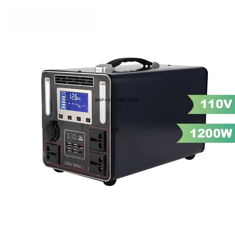 Direct sales battery solar generator 1000W portable battery outdoor generator with handle