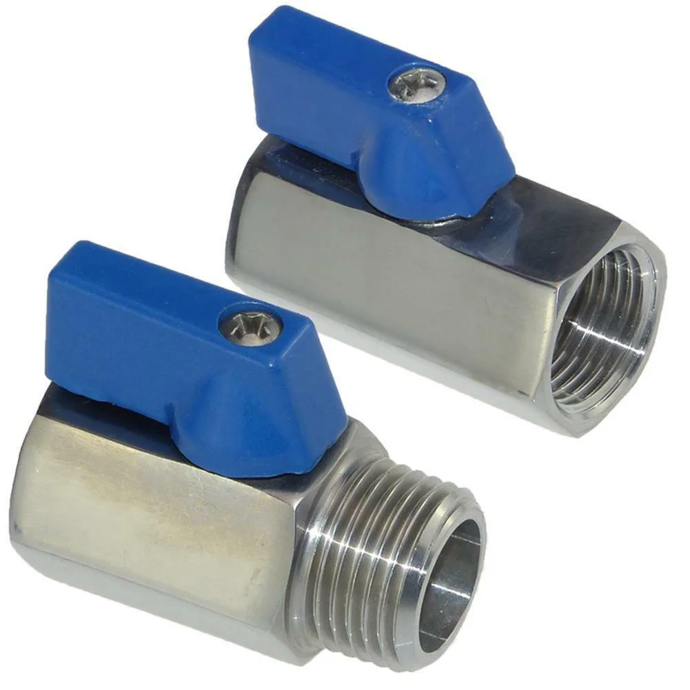 Edelstahl-Wasserhahn-Kugelhahn, ASI 316, Brauerkugelhahn, 1/4 Zoll, 3/8 Zoll, 1/2 Zoll, wassersparendes, verstellbares Ventil, Badezimmer-Set