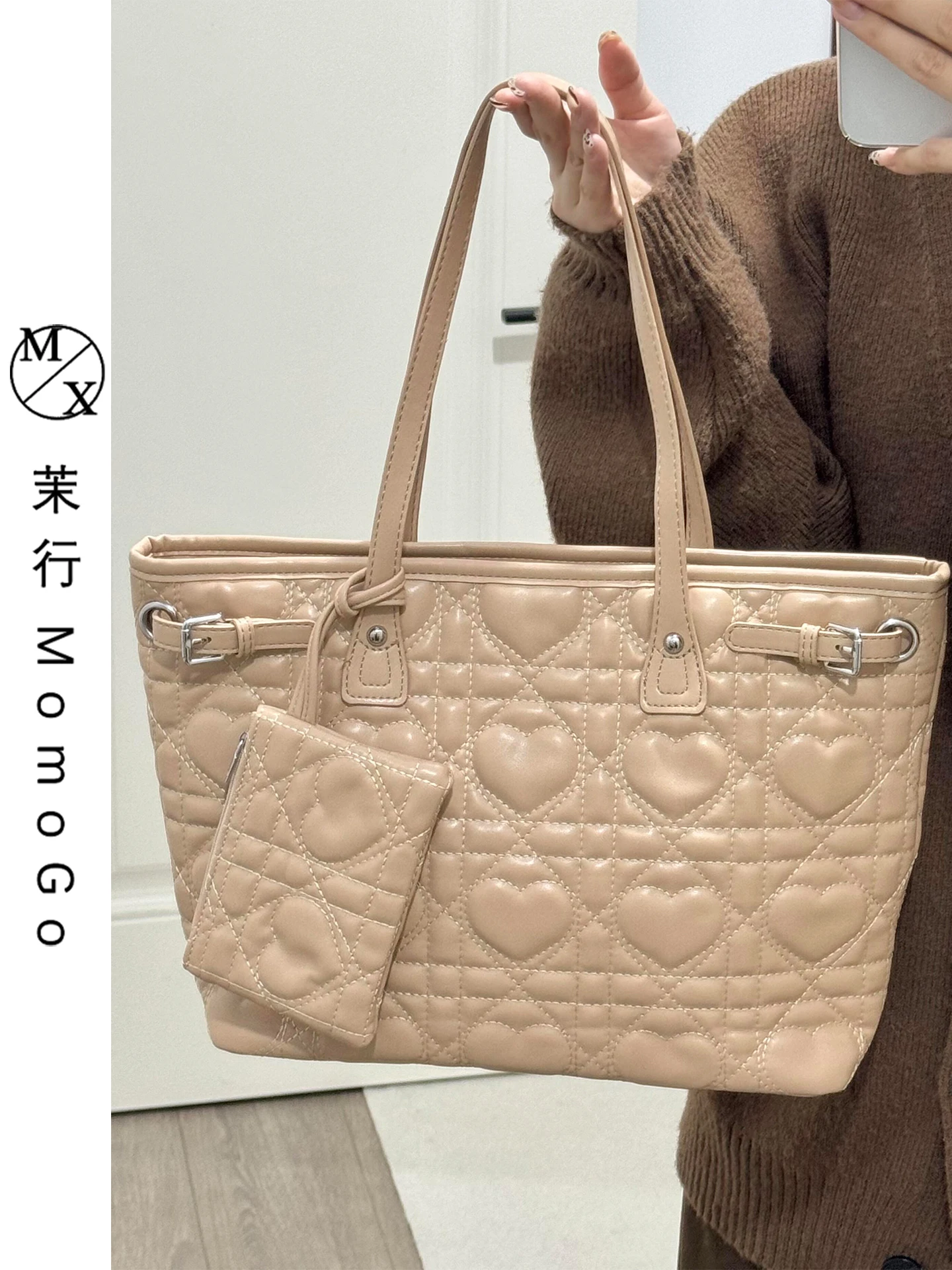 

Женская сумка через плечо Large Capaci Diamond id, универсальная сумка для повседневного использования, простая и стильная сумка для поездок на работу.