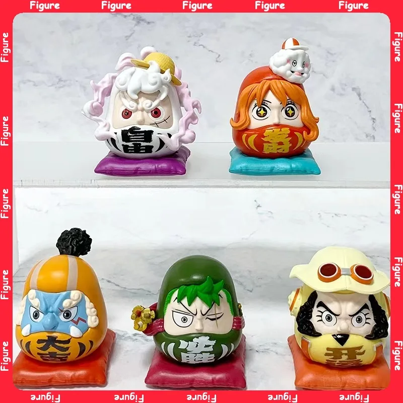

One Piece Anime PVC Action Figure - Nika Luffy Zoro Sanji Nami Cos Super Dharma Collectible Model Statue Car Ornament Gift