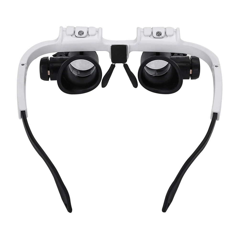 8X 15X 23X Lens 2XLED Watch Jeweler Repair Magnifier Head-Mounted Headband Adjustable Magnifying Head Eye Glasses Loupe Lens