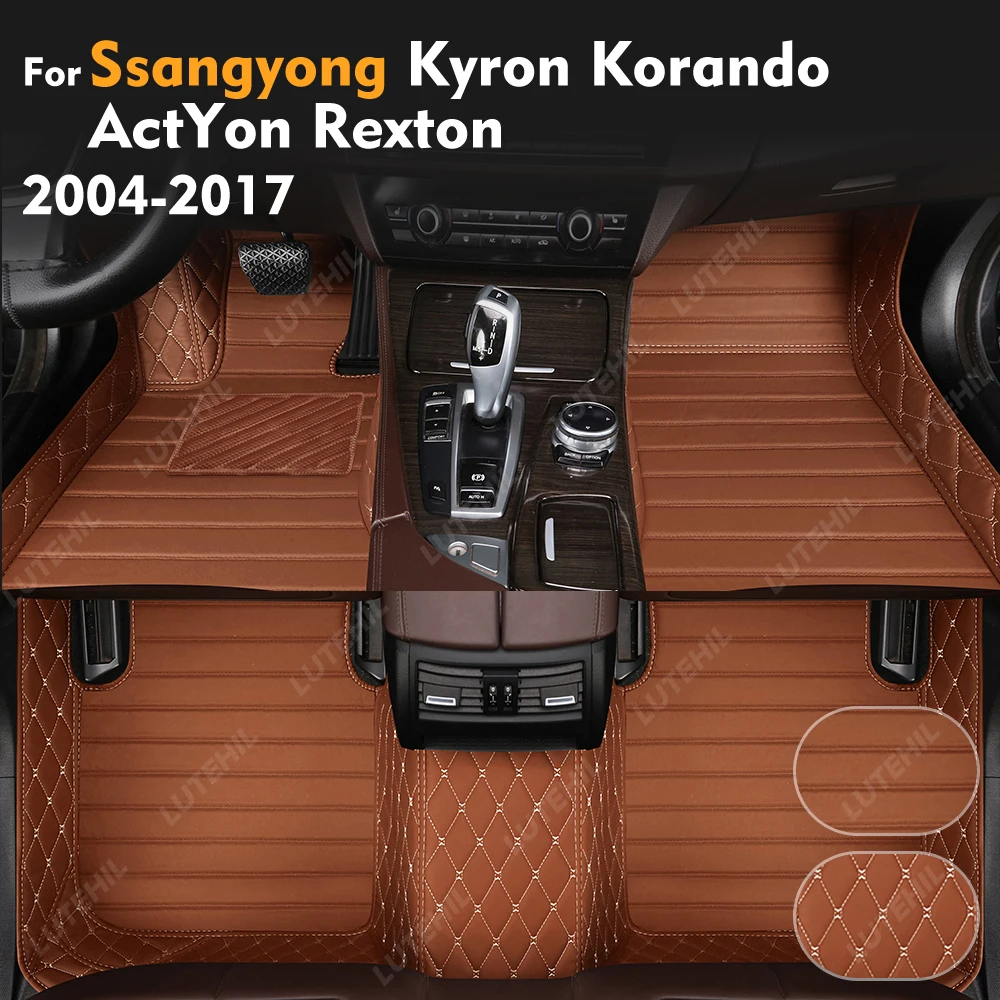

For Ssangyong Kyron Korando ActYon Rexton 2004-2017 Custom Car Floor Mats Automobile Cover Interior Accessories Protectiv Parts