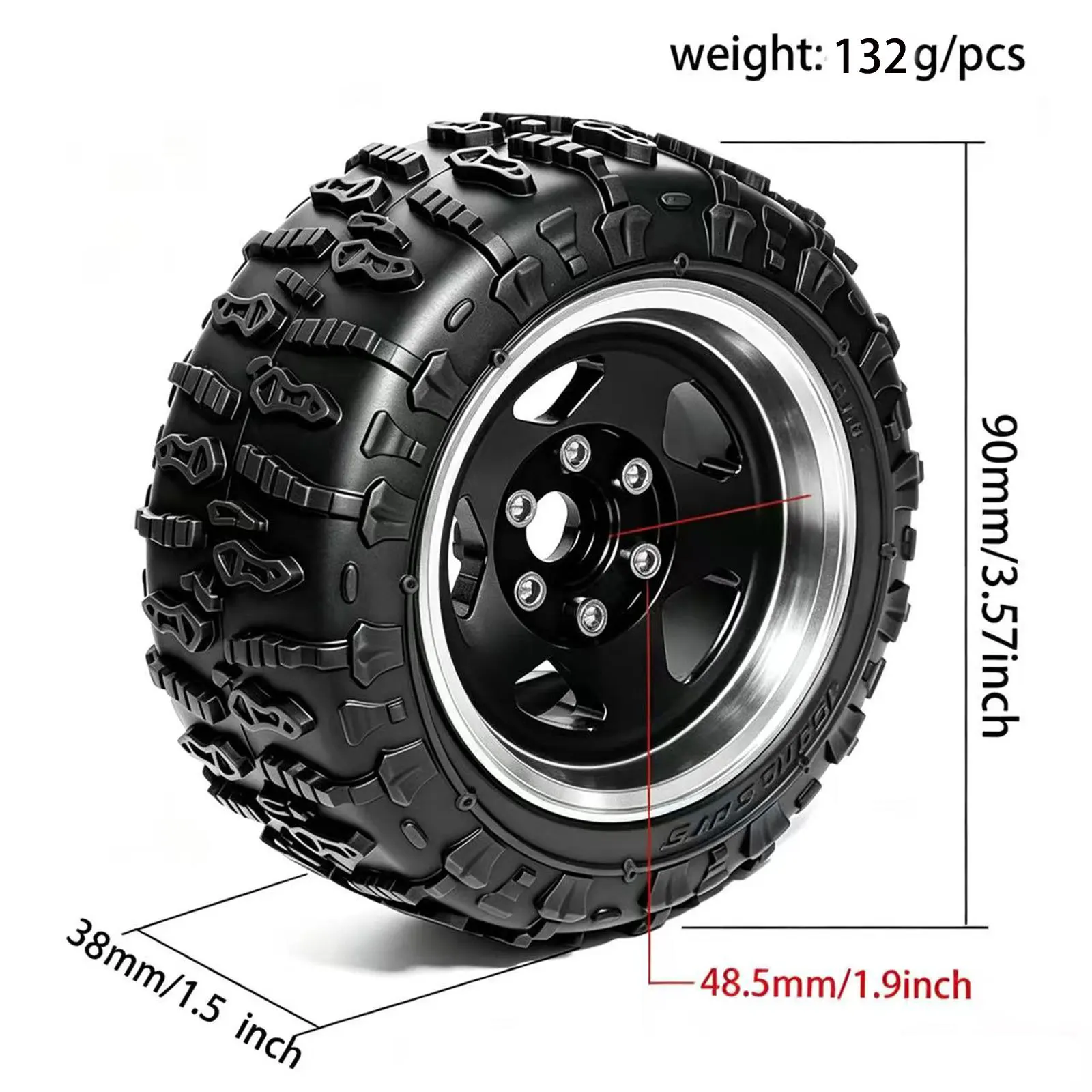 4pcs 95x39mm 1.9