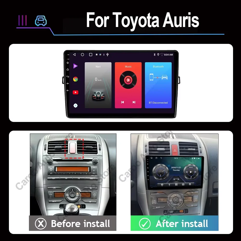 Car Radio Android For Toyota Auris 1 E150 Blade 2006-2012 Multimedia Carplay 2Din Car Stereo Autoradio Head Unit Navigation GPS
