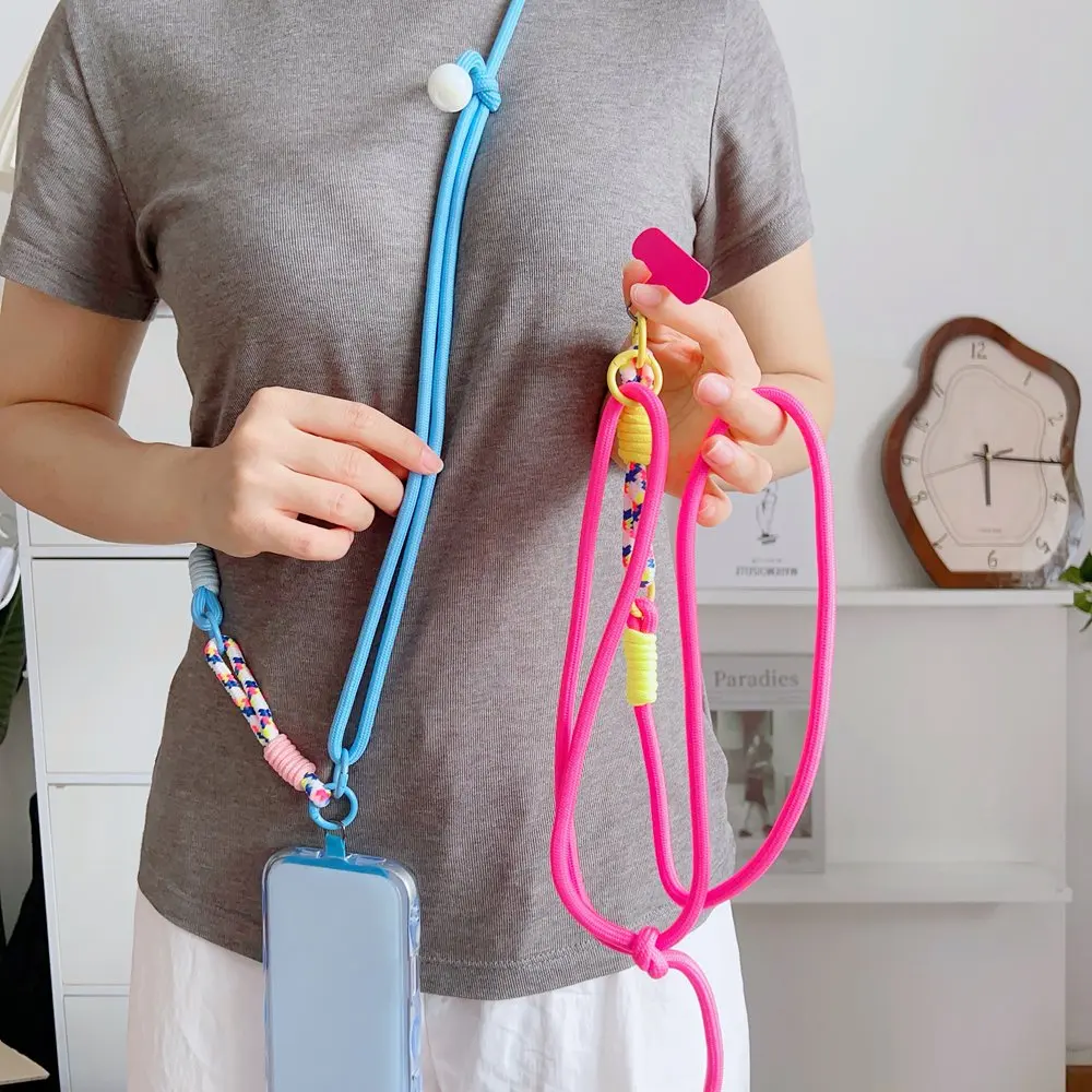 قابل للتعديل لطيف الهاتف الحبل العالمي في الهواء الطلق حالة Crossbody الكتف حامل بطاقة الرقبة الحبل كليب مكافحة خسر شريط للرسغ