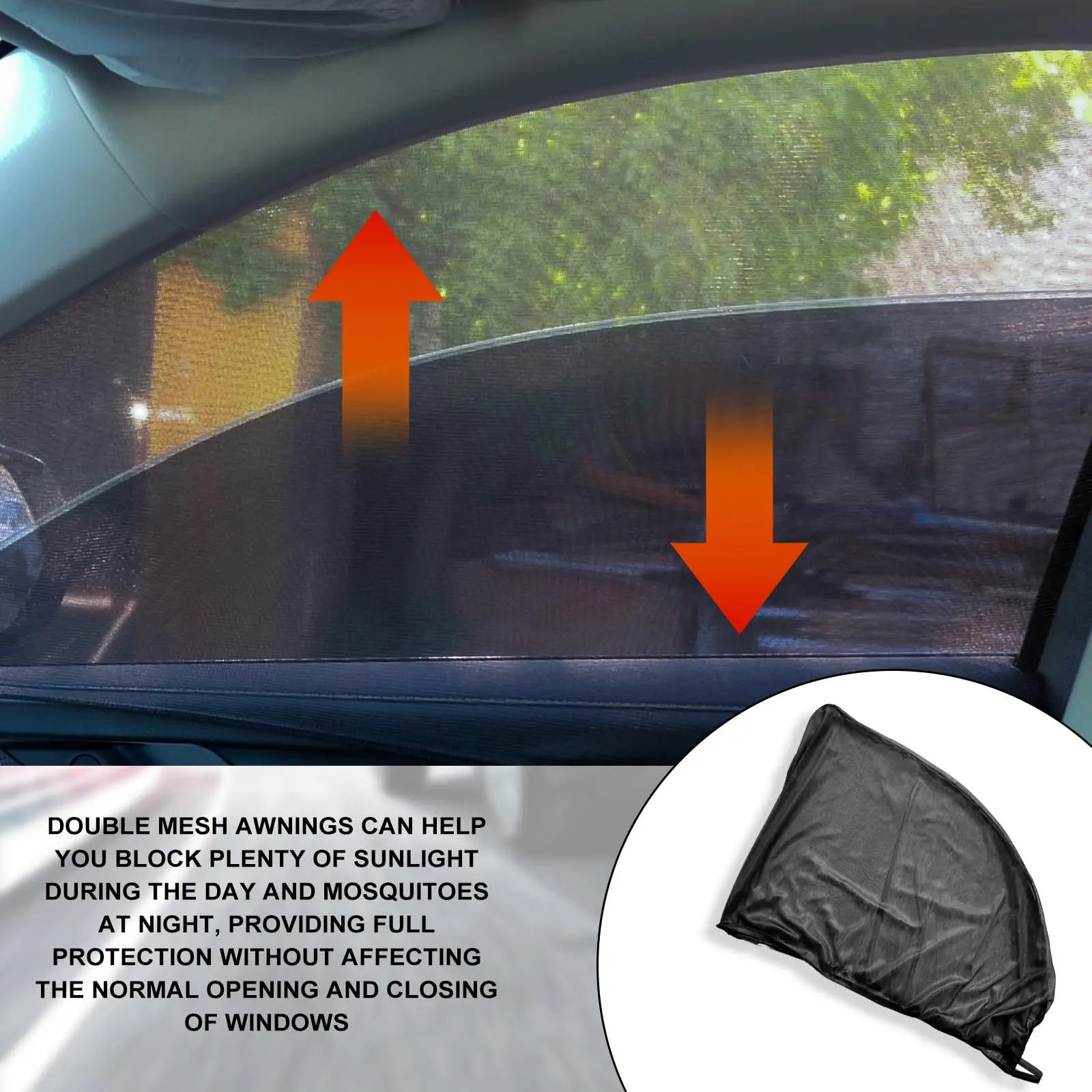 

4pcs Car Sunshade Curtains Universal Side Window Shades Curtains Protection Repellent Mosquito Mesh Net Sunshade Car Accessories