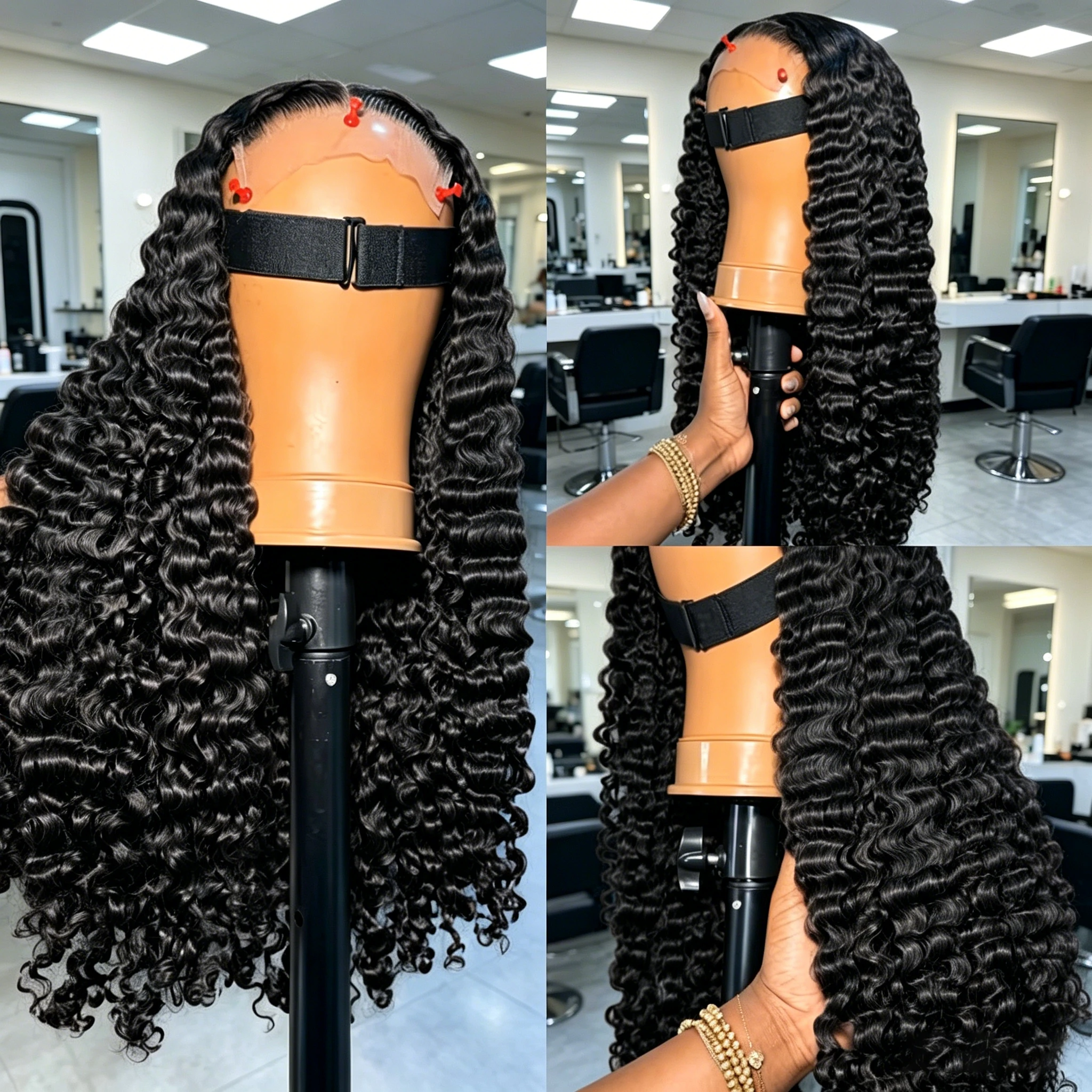 

200 Density Water Curly 13x6 HD Lace Frontal Human Hair Wigs Brazilian 30 40 Inch Loose Deep Wave 13x4 Lace Front Wig For Women