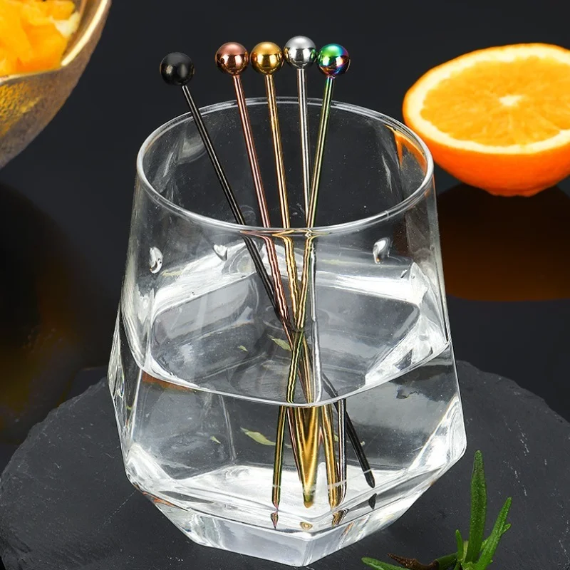 Stainless Steel Dessert Stick Skewers for Toothpicks Sticks Fruit Decor Metal Toothpick Bento Box Accessories Fruit Fork