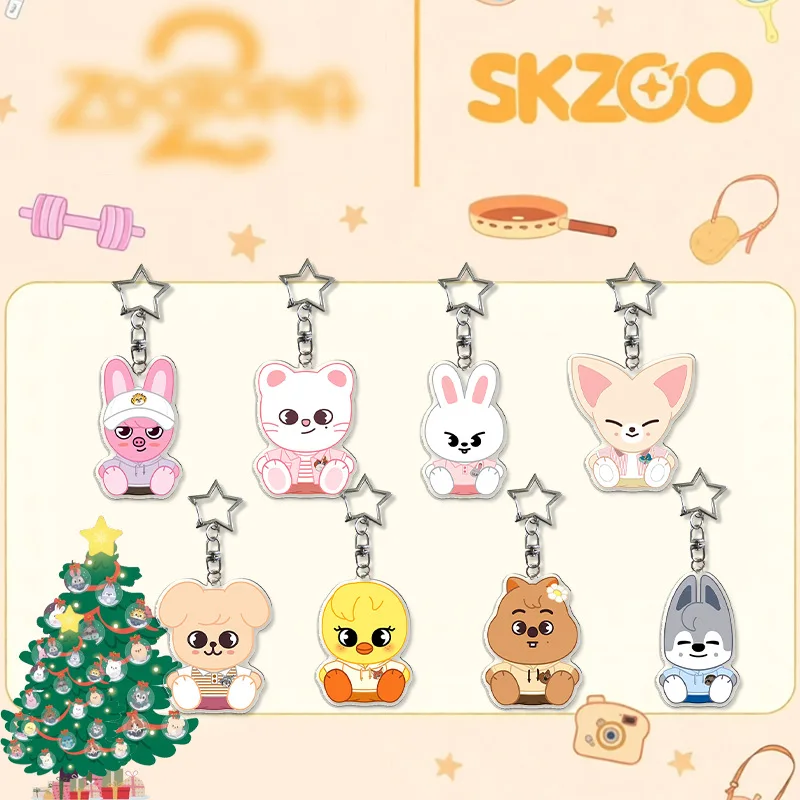 

SKZOO STRAY KIDS × Zootopia 2, милый акриловый брелок для совместной работы, праздничный подарок