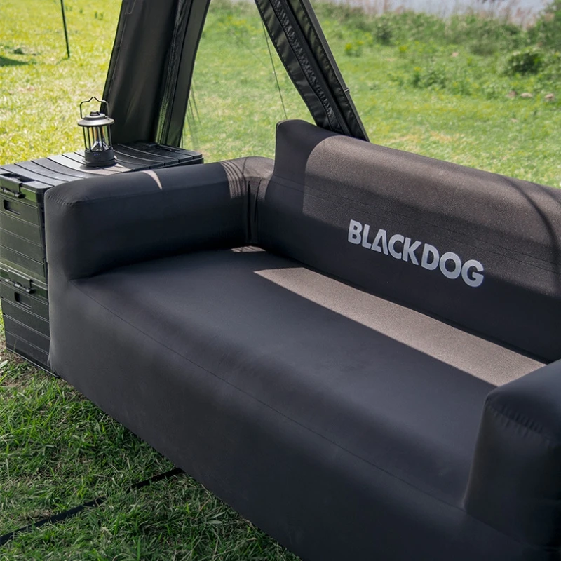 Naturehike-Blackdog Na wolnym powietrzu Podwójna nadmuchiwana sofa Przenośna Camping piknik Łóżko dmuchane Leniwe nadmuchiwane czarne łóżko