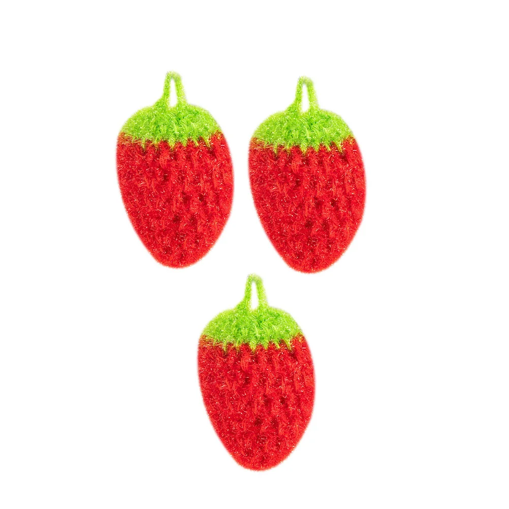 

Dish Towels Tableware Scouring Dishcloth Strawberry Shaped Cleaning Cleaner Sponges