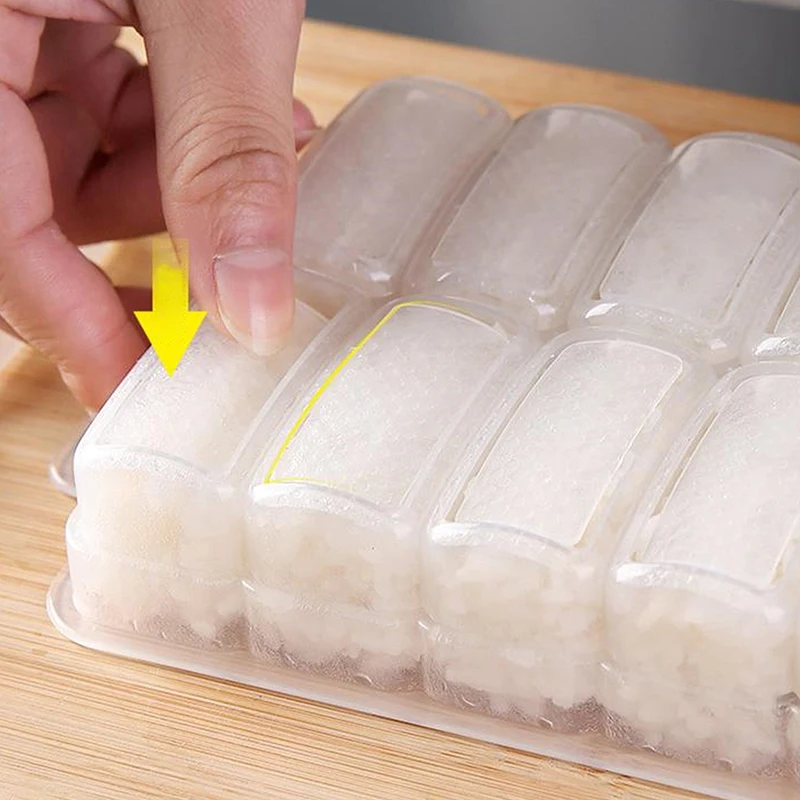 5/10 Grids Clear Non-Stick Rice Ball Mold Sushi Maker with Storage Box DIY Onigiri Lunch Tool for Home Kitchen