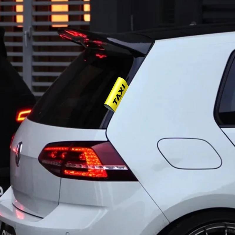 وهمية تاكسي علامة سيارة ملصق الأصفر الفينيل خارج السيارات Decal Charm دراجة نارية ضبط نافذة الزجاج الأمامي سيارة ديكور