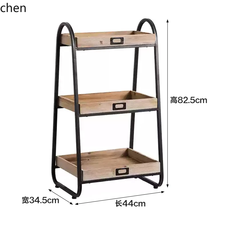HT Nordic solid wood flower stand, living room floor rack, balcony interior bracket, simple decoration, tripod in corner