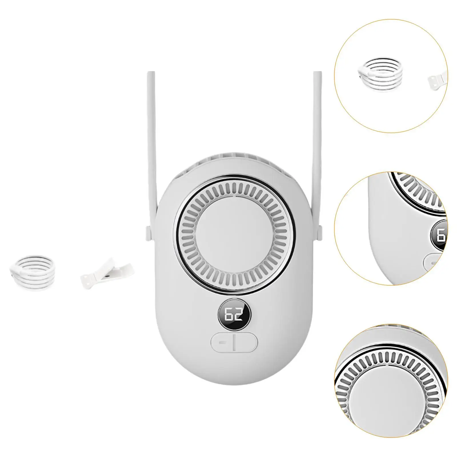 مروحة الرقبة الشخصية الصامتة المحمولة ، مروحة صامتة لصيد الأسماك ، المنزل ، في الأماكن المغلقة