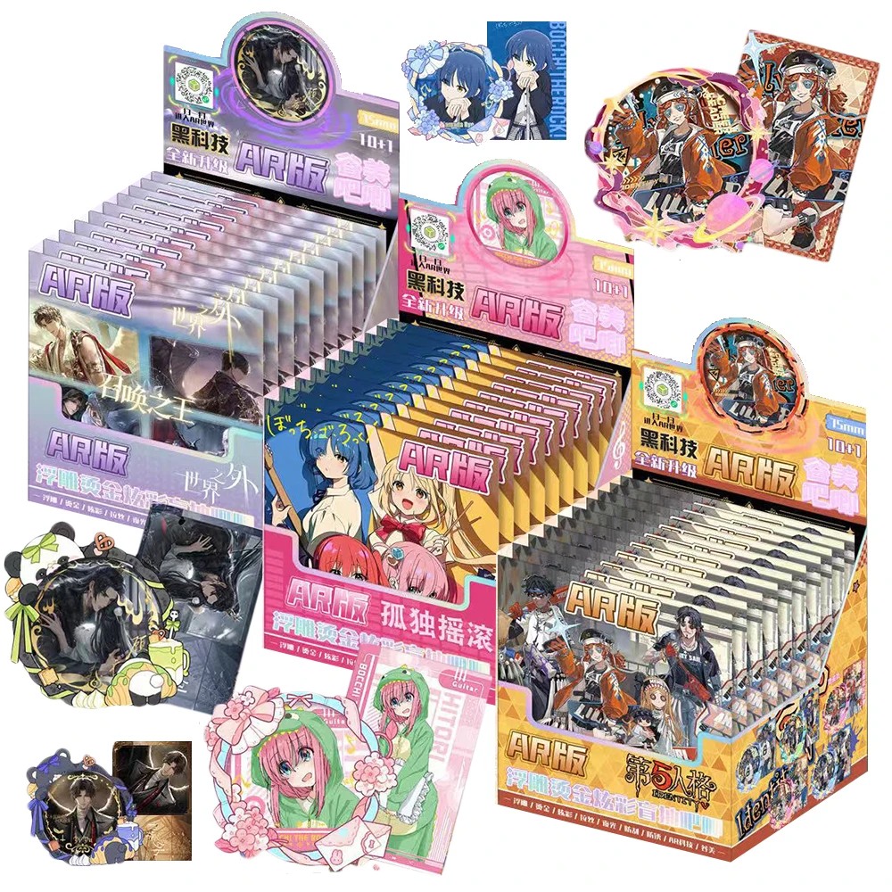 مجموعة ملحقات الرسوم المتحركة الكوميدية اليابانية الممتازة، بطاقات شفافة، شارات دائرية، لهجات الملابس، هدايا عيد ميلاد مبهجة