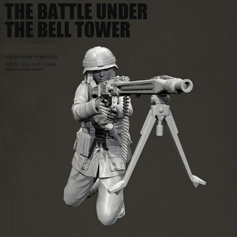 

1/35 Female Soldiers In Battle Resin Model Figure Gk Micro Miniature 3d Printed White Model Toy Unassembled And Unpainted Kit