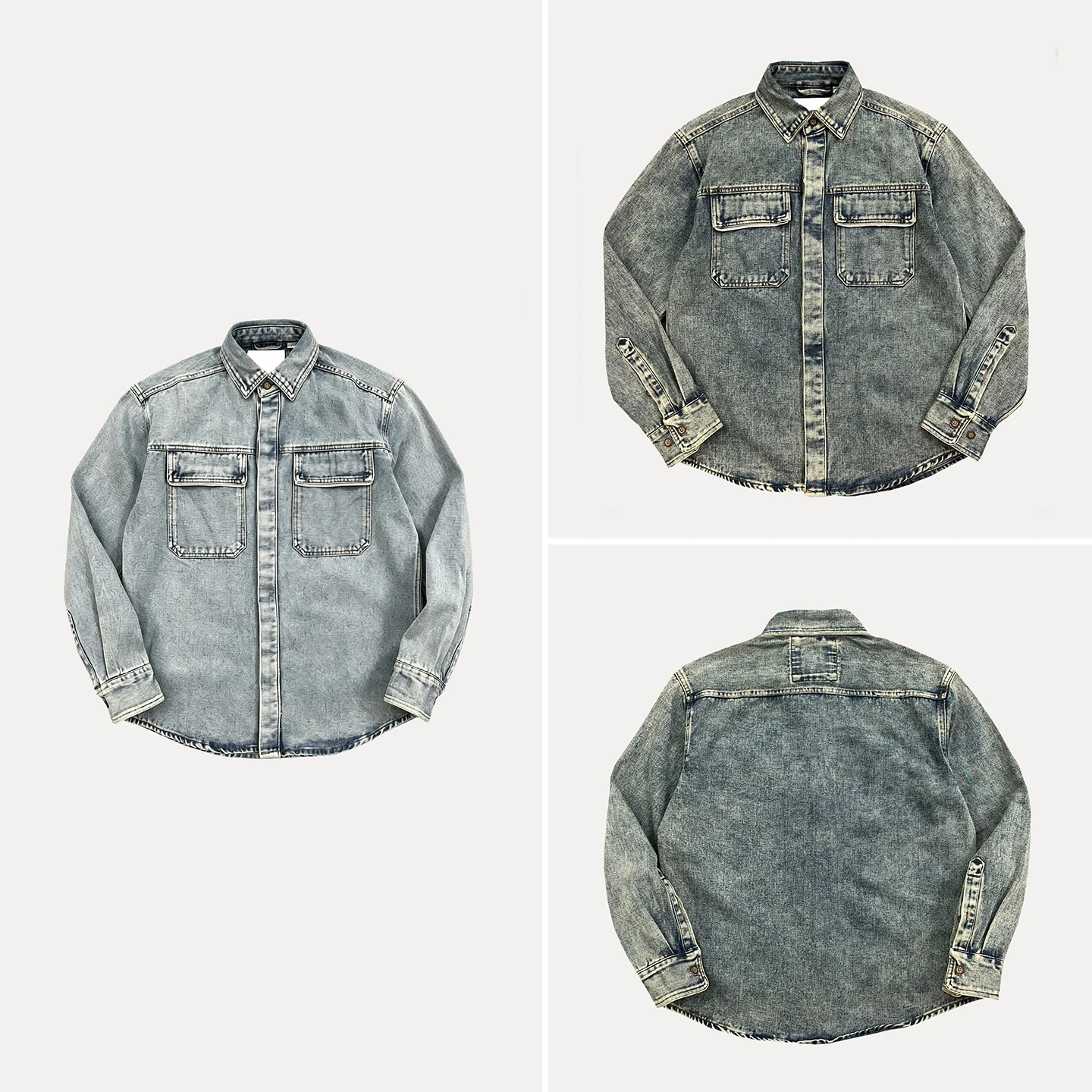 Men's Vintage American Style Thickened Loose Fit Shirt Autumn Fashion Casual Wear Resold out of Stock Original Material