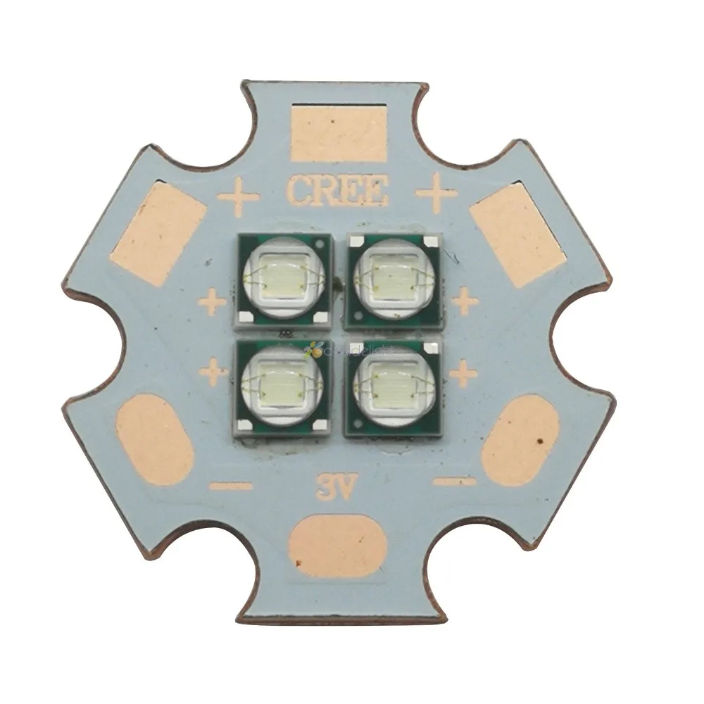 3V / 6V / 12V 3535 4Chips 4-LEDs Infrared IR 730nm 850nm 940nm High Power LED Emitter with 20mm Copper PCB