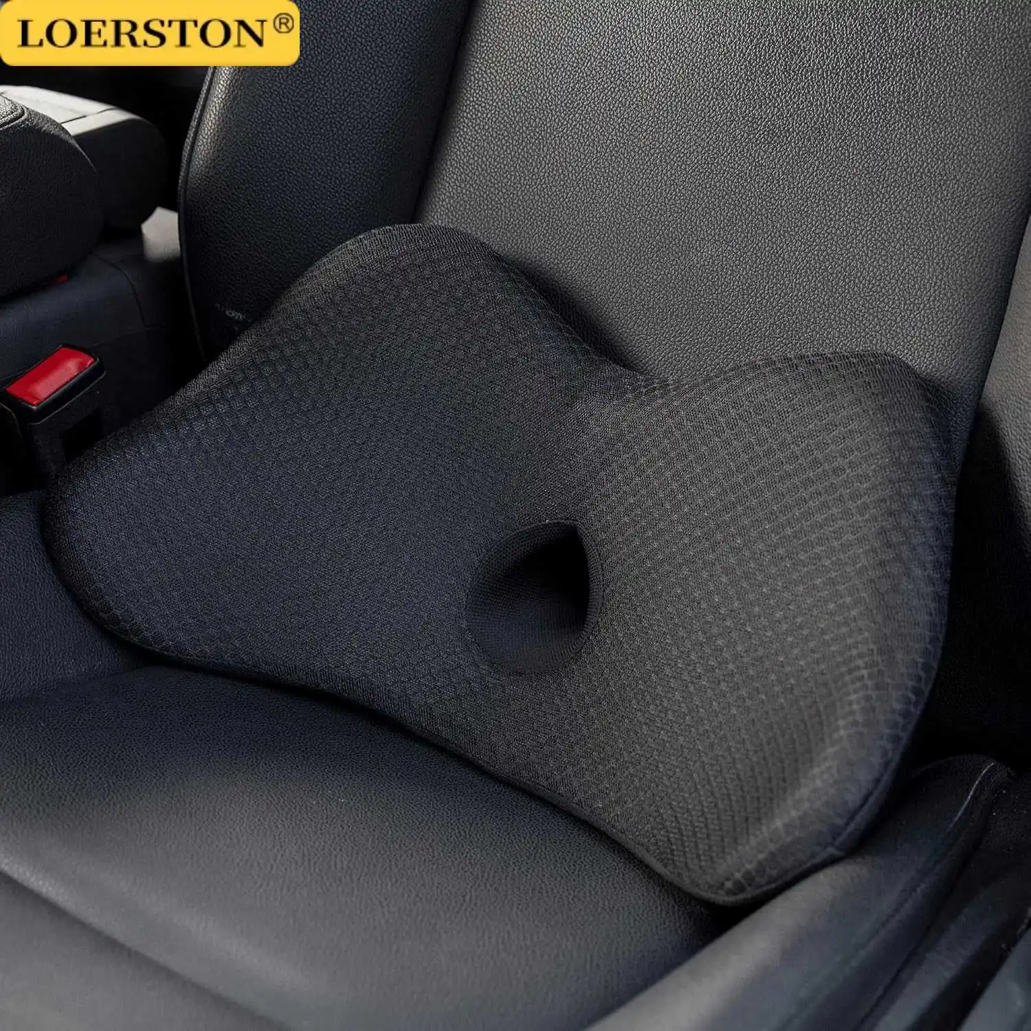 Lendenwirbelstützkissen, Memory-Schaum, Autositz, Taillenkissen, lindert Rückenschmerzen, weich und bequem, für Büro, Zuhause, Auto