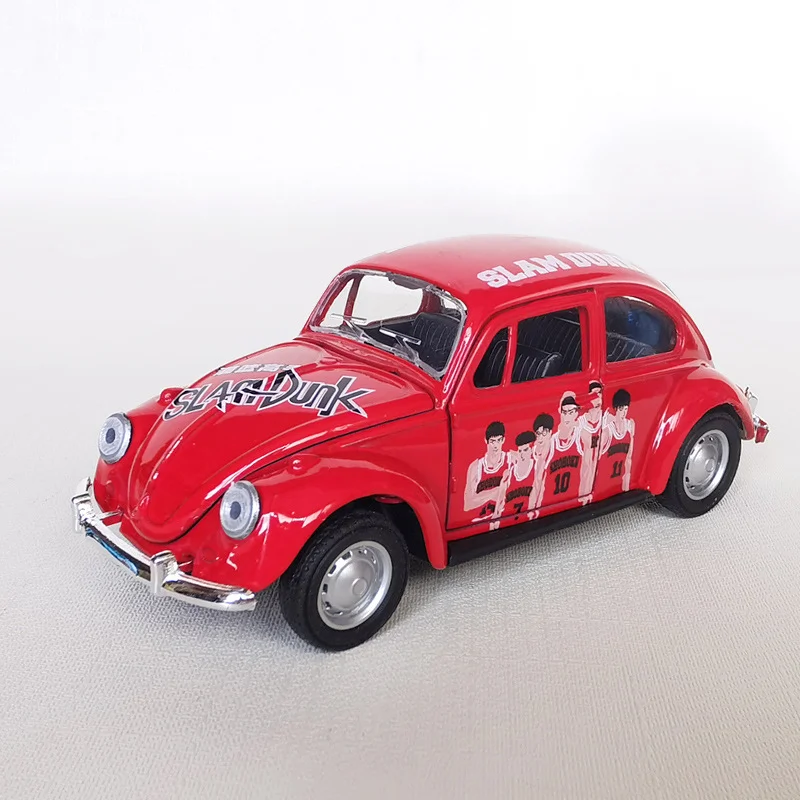 SLAM DUNK Alloy Car Model 1:32 Cars Ornament Anime Peripheral Sakuragi Hanamichi Toy Car Beetle Retro Classic Car Accessories