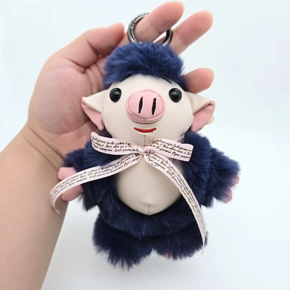 Süßes Schwein Plüsch-Schlüsselanhänger Kawaii Tier Taschenanhänger Weiche gefüllte Puppe Spielzeug Geldbörse Rucksack Charm Geschenk für Mädchen Frauen Accessoires